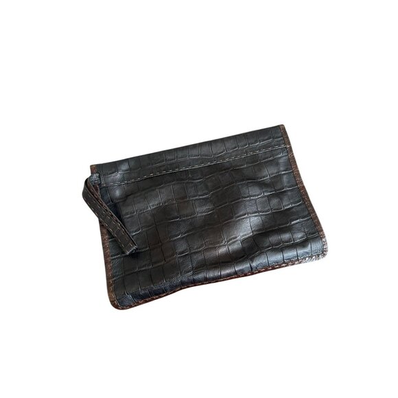 CARLA MANCINI Brown Leather Oversized Envelope Clutch Bag w/ Dustbag - Picture 6 of 9